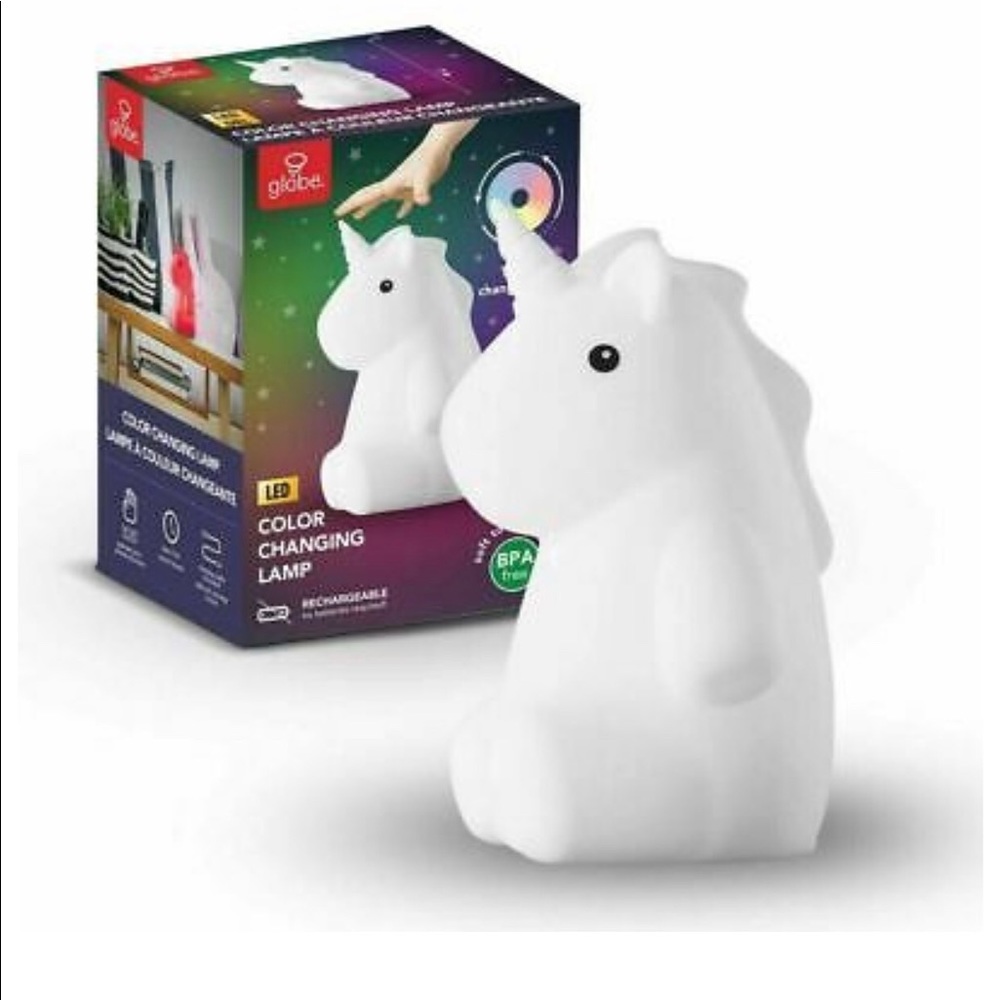 Silicone Rylie Unicorn Nightlight Multi-Color Led White